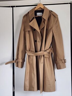 Coach Classic Khaki Trench Coat with Belt
